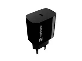 NATEC Ribera USB-C sieninis įkroviklis 20W juodas