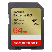 SanDisk Extreme Go SDXC 64GB UHS-I atminties kortelė (170MB/s skaitymas, V30, 4K)