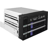 ICY BOX FatCage 2x 2.5/3.5 SATA HDD/SSD RAID 1 in 5.25 Bay Black/Silver