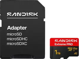 SanDisk Extreme PRO microSDXC 1TB UHS-I V30 A2 Memory Card + SD Adapter