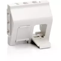 EQUIP French Modular Faceplate Insert 2 Ports Keystone 45x45mm Pure White RAL9010