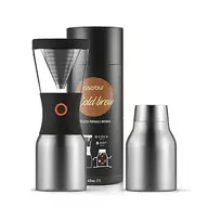 ASOBU KB900 Sidabrinis šalto virimo kavos virimo aparatas 1.2L Borosilicate Glass