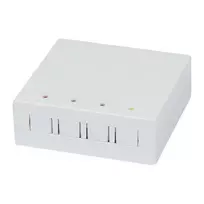 Synergy 21 FTTH sieninė skirstomoji dėžutė 4 SC-S arba LC-D adapteriams, 80x80mm su kabelių valdymu, DIN-bėgelis/siena, užspaudimas