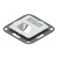 EasyLan preLink / fixLink modulių laikiklis, 2x Keystone su centrine plokšte 9x31,8 mm RAL 9010 (CKVD1D1)