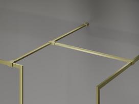 Mexen Kioto-F Dušo siena Walk-in su rėmu 150 x 95 cm, skaidri 8 mm, šlifuota auksinė - 800-150-202-04-55-095