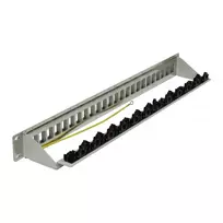 Synergy 21 Keystone Patch Panel 24-Port 1U Light Grey V4 su kabelių spaustuku