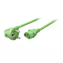 EFB Elektronik Power Cord Schuko 90° - C13 180°, Green, 1.8 m, 3 x 0.75 mm²