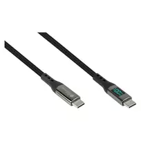 Good Connections USB 2.0 įkrovimo ir duomenų laidas 100W su skaitmeniniu ekranu USB-C į USB-C 1m Juodas