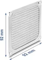 Delock Fan Grill 92 x 92 mm Aluminium – Fan Dust Filter with Stainless Steel Filter Mesh (67457)