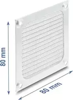 Delock Fan Grill 80 x 80 mm Aluminium – Fan Dust Filter with Stainless Steel Filter Mesh (67456)