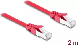 Delock RJ45 Network Cable Cat.6A S/FTP 2 m Red (81185)