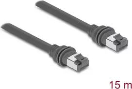 Delock RJ45 Patch Cable Cat.6 Compatible with Starlink Gen3 - 15 m Grey (90667)