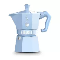 Bialetti MOKA EXCLUSIVE 3-Cup Stovetop Espresso Maker Light Blue (9061)