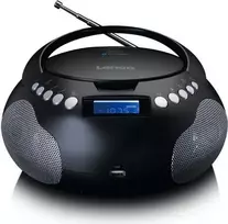 Lenco SCD-331BK Nešiojamas CD Radijas su Bluetooth, USB, FM Radiju, LCD Ekranu, Juodas