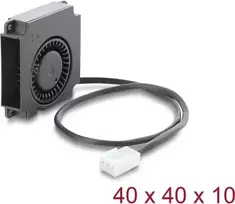 Delock Blower Fan 12 V DC 40 x 40 x 10 mm with 3-Pin Fan Connector, Black (67488)