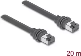 Delock RJ45 Patch Cable Cat.6 Compatible with Starlink Gen3 - 20 m Grey