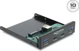 Delock priekinis skydelis 3.5 colio USB 10Gbps 2 x USB Type-C + 2 x USB Type-A (64369)