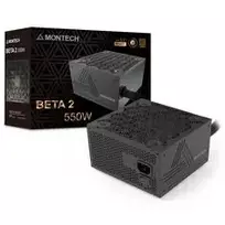 Montech BETA 2 80 PLUS Bronze Power Supply, ATX 3.1 - 550 W, juoda