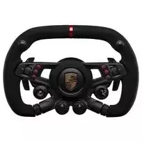 Fanatec CSL Elite Porsche Vision GT vairas, zomšinis, OLED ekranas, 310 mm plotis – juodas