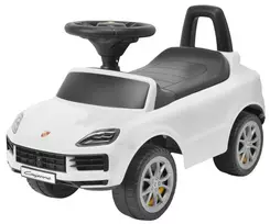 MILLY MALLY vaikiškas automobilis Porsche Cayenne S baltas - elektrinis automobilis su 12V baterija, nuotolinio valdymo pultu, LED šviesomis