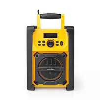 Nedis FM Radio RDFM3100YW - nešiojamas FM radijas su Bluetooth ir AUX, IPX5, geltonas