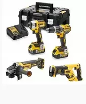 DEWALT DCK440P2T-QW 18V 4 dalių belaidis kombinuotas rinkinys (2x5.0Ah, XR Li-Ion, bešepetėliai)