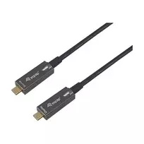 Equip USB 3.2 Gen 2 USB-C į USB-C aktyvus optinis laidas 15 m juodas
