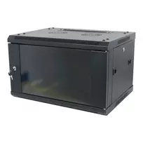 ALLNET 19 colių sieninis spintos korpusas 18U vienos sekcijos gylis 450mm juodas SMA serijos plokščias paketas