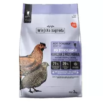 WIEJSKA ZAGRODA Sterilised Chicken with Quail Dry Cat Food 3kg
