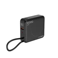 Gembird PB10-WPC15-LCD-01 greitojo įkrovimo powerbank su belaidžiu įkrovikliu, 20W, 10000 mAh, juoda