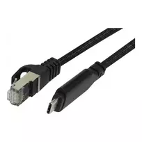 Synergy 21 USB 3.2 Type-C į RJ45 Gigabit Ethernet Adapterio Laidas 3,0m Juodas Tekstilinis