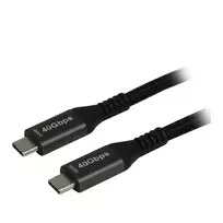 Synergy21 USB4 laidas USB-C į USB-C 2,0m Juodas Pintas 40Gbps 240W Gen 3x2 E-Marker Chip