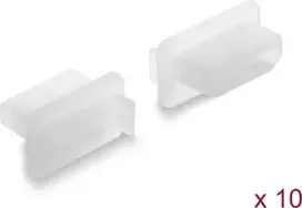 Delock Dust Cover for HDMI-A Female Port, 10 Pieces, Silicone, Transparent (87423)