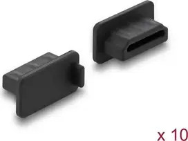 Delock Dust Cover for HDMI-A Female Port 10 Pieces Silicone Black (87465)