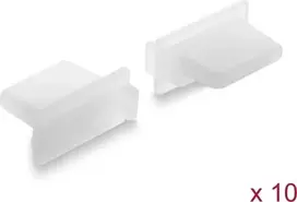 Delock dulkių dangtelis USB Type-A moteriškam lizdui, 10 vnt., silikonas, permatomas (87492)