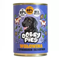 DOBRY PIES Jautiena su Topinamburu ir Rozmarinu - Šlapias šunų ėdalas - 400g