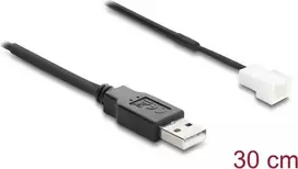 Delock USB 2.0 Type-A Male to 3-Pin Fan Connector Male Cable 30 cm (91226)