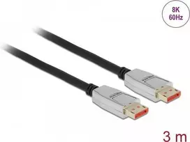 Delock DisplayPort kabelis 8K 60Hz 3m DisplayPort 1.4 Kištukas-Kištukas Juodas (87042)