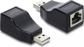 Delock USB 2.0 Type-A Male to RS-232 RJ45 Female Serial Adapter, Black (63290)