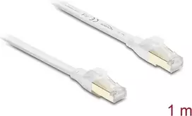 Delock RJ45 Flat Patch Cable Cat.8.1 U/FTP 40Gbps 1 m White (81025)