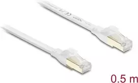 Delock RJ45 Flat Ribbon Patch Cable Cat.8.1 U/FTP up to 40Gbps 0.5 m White (81024)