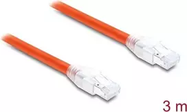 Delock RJ45 Network Cable Cat.8.1 S/FTP 3 m up to 40Gbps Orange (81182)