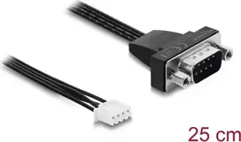 Delock Serial Connection Cable RS-232 D-Sub 9 Pin Male to JST XH 4 Pin Female 25 cm (91277)