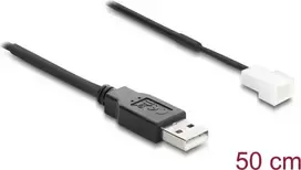 Delock USB 2.0 Type-A Male to 3 Pin Fan Connector Male Fan Power Cable 50 cm (91227)