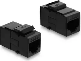 Delock Keystone Module Coupler RJ12 Female to RJ12 Female Cat.3 Plastic Black (91378)