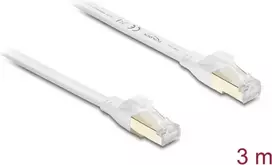 Delock RJ45 Flat Patch Cable Cat.8.1 U/FTP up to 40Gbps 3 m White (81027)