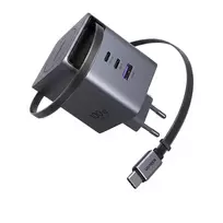UGREEN X616 GaN Charger 100W 2x USB-C 1x USB-A 1x Retractable USB-C Cable (65828)