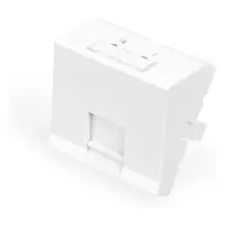 DIGITUS Keystone Module Holder, 1-Port, 45x45mm, Pure White (RAL 9010) for DN-93802-5-SH