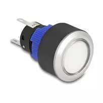 Delock Push Button Switch 22 mm Flat Plastic White LED