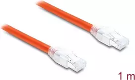 Delock RJ45 Network Cable Cat.8.1 S/FTP 1 m up to 40Gbps Orange (81180)